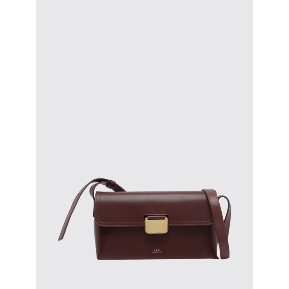 A.P.C. Women Simone Small Calf Leather A.P.C. Crossbody Bag With Flap